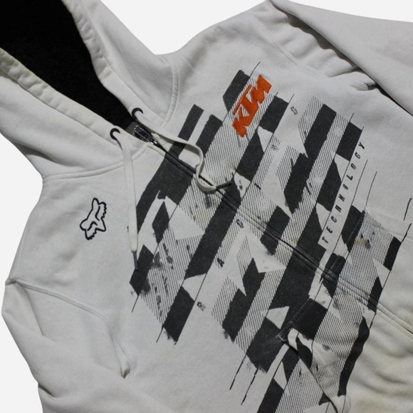 Fox Racing Other - Mens Y2K Grunge Skate BMX Fox Racing Sasquatch Faux Fur Lined Zip-up Hoodie